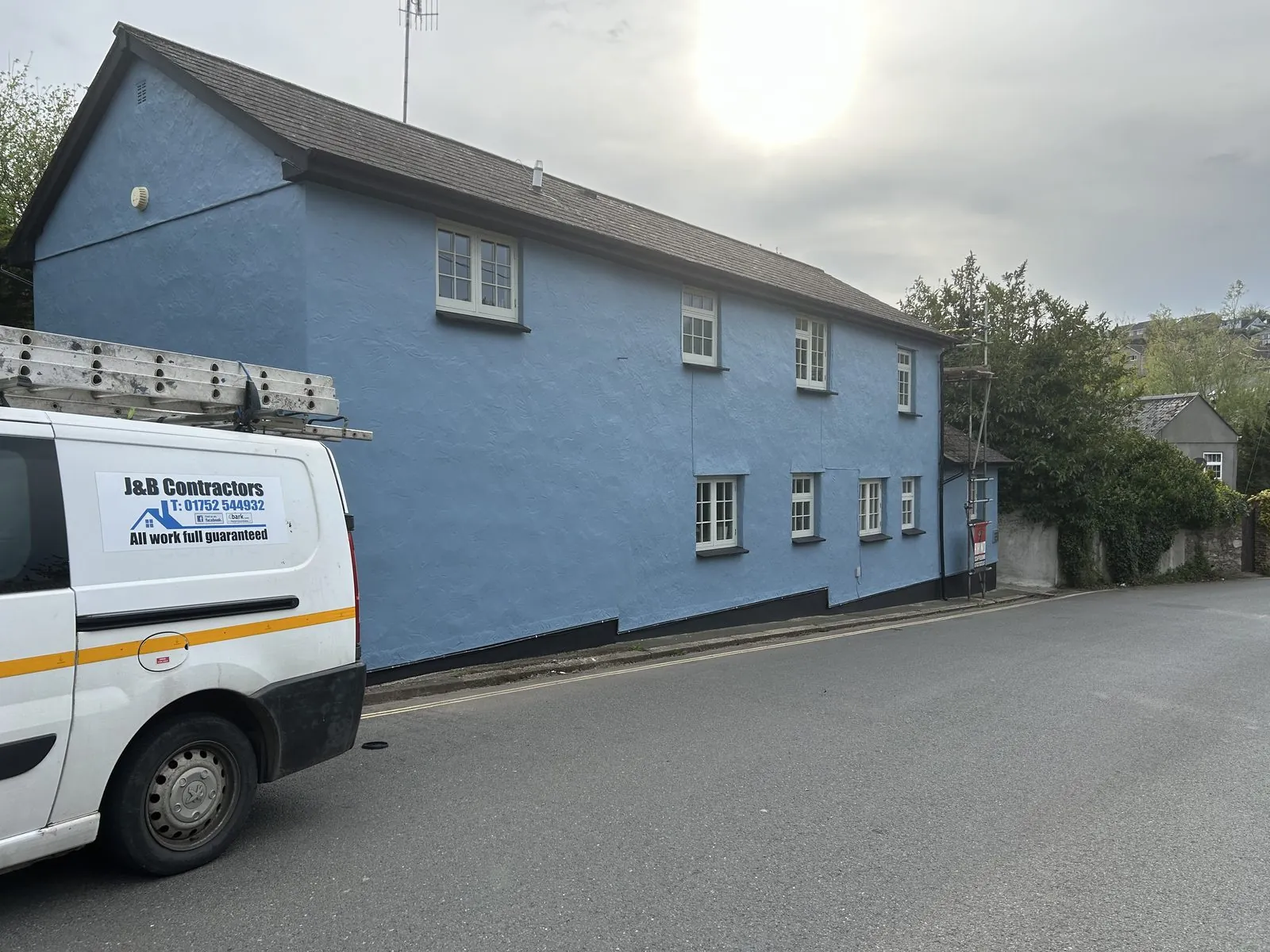 Exterior painting of a detached house in Bude